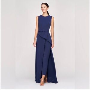 NEW without tags Kay Unger Owen Gown/Jumpsuit in color Indigo Navy